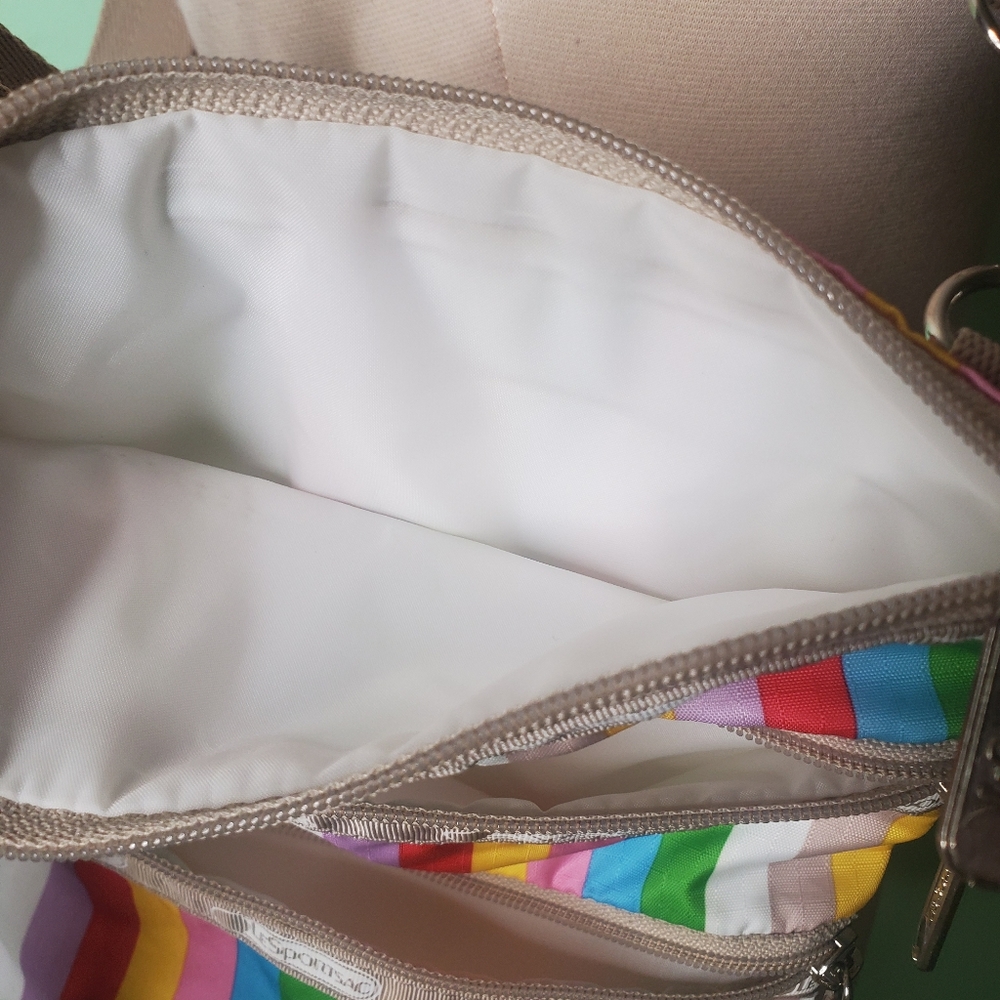 Lesportsac Madison Rainbow Striped Crossbody Bag - Picture 6 of 7
